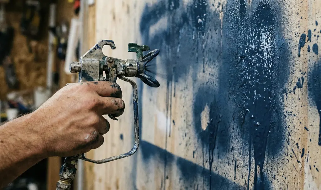 อาการแรงดันเครื่องพ่นสีตก ลายพ่นไม่สม่ำเสมอ