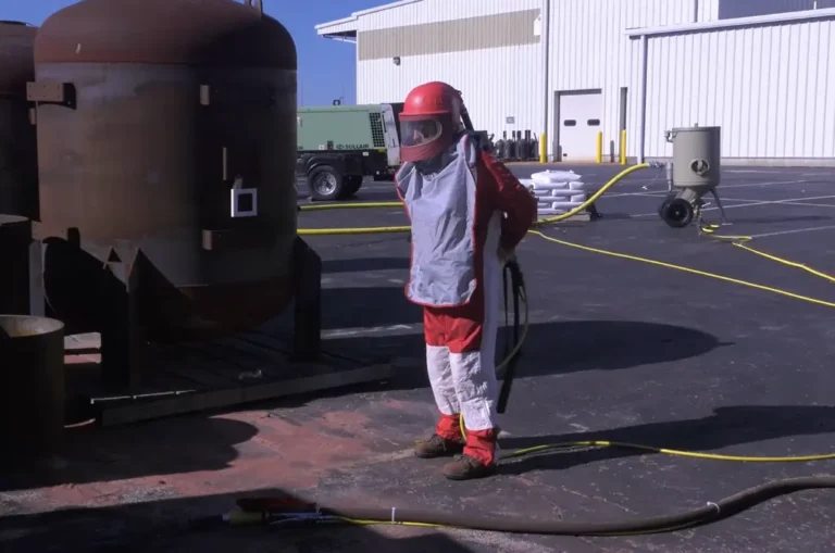 อุปกรณ์ลดความร้อนในงานพ่นทราย