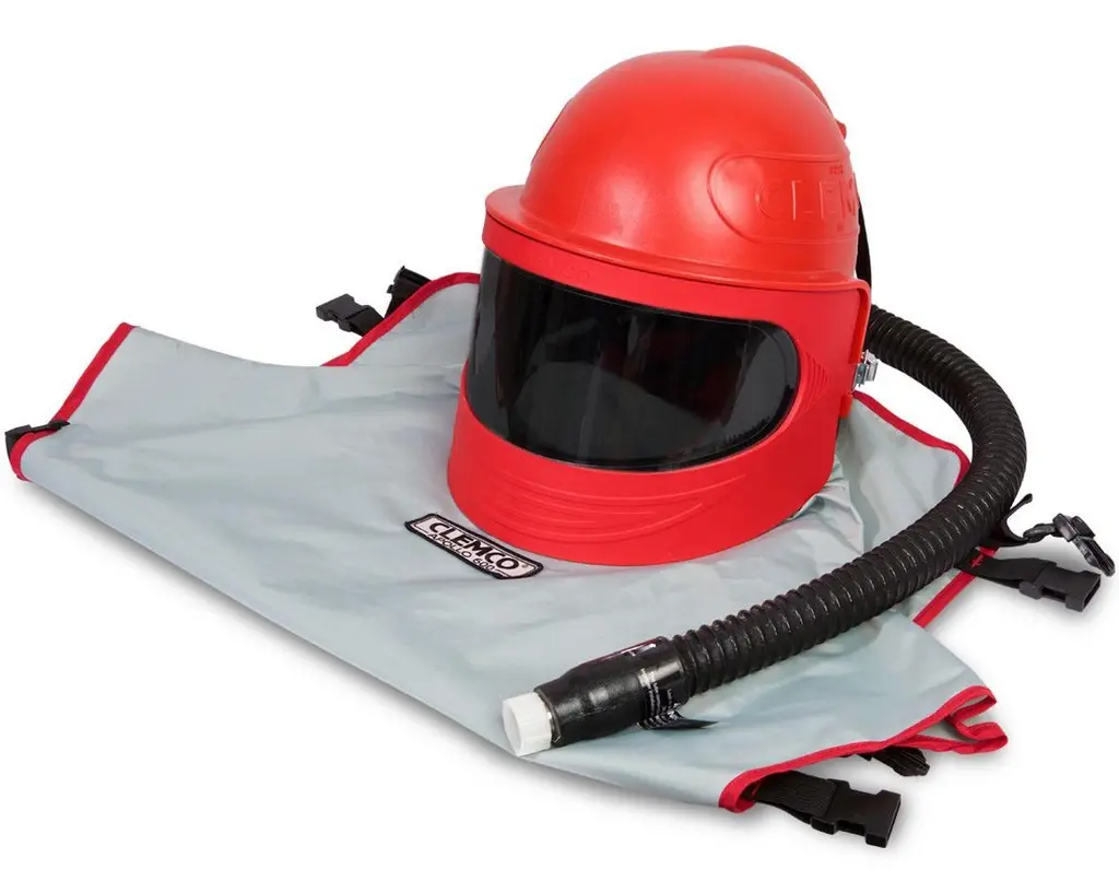 อุปกรณ์พ่นทรายระบบลมหายใจ